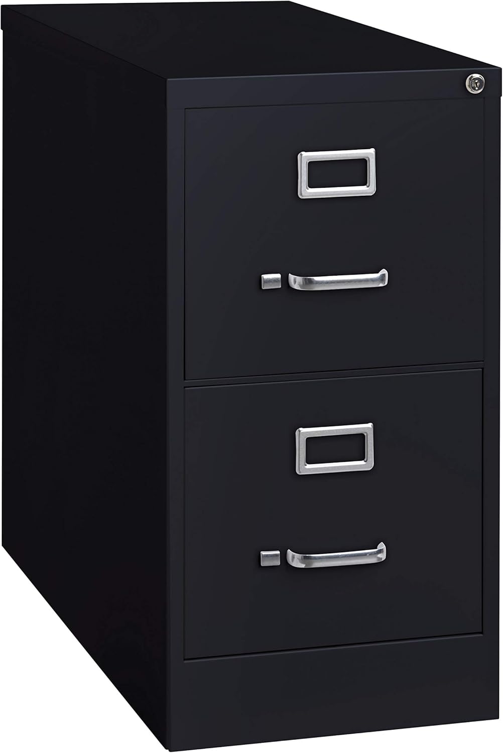 26.5 Inch Deep 2 Drawer, Letter Width, Metal Vertical File Cabinet for Home and Office, Black