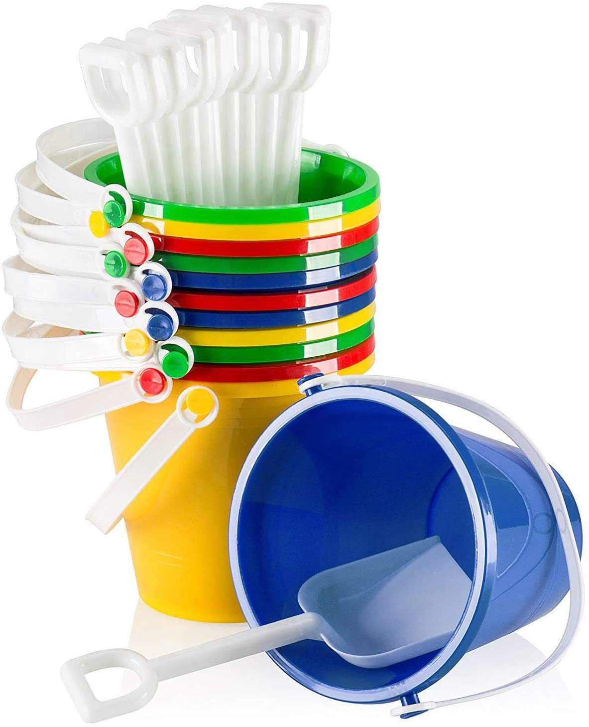 Buy Top Race Beach Pails 6 Pack Sand Buckets And Shovels For Kids 5