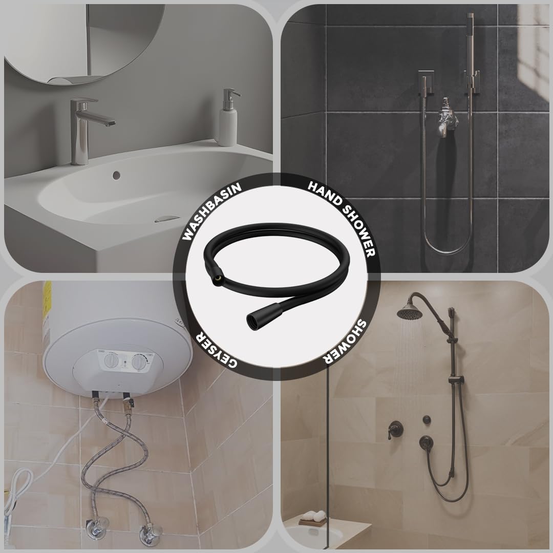RN PVC High Quality Shower Hose - Black Color