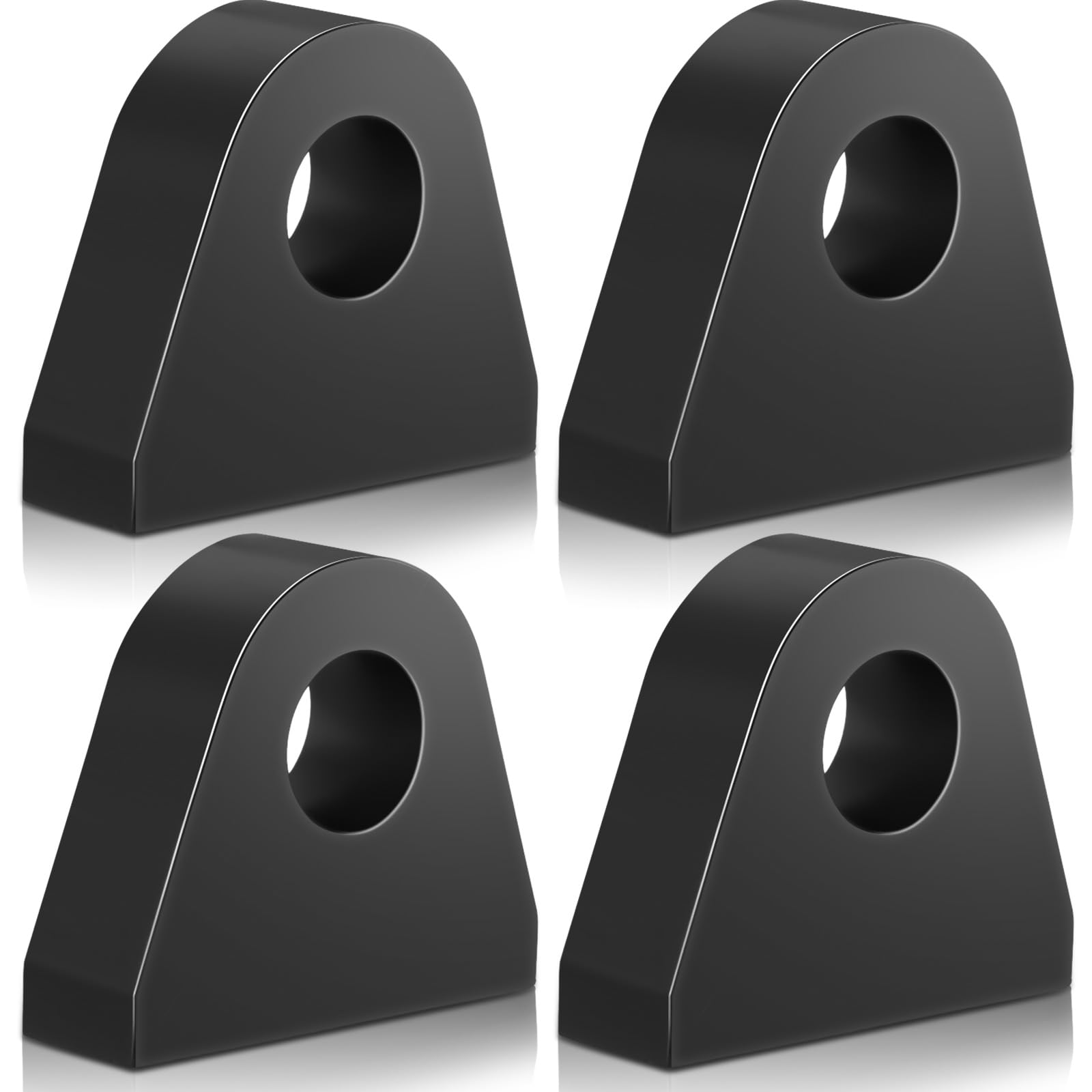 Zonon 4 Pcs Weld on Shackle Mount, D Ring Shackle Clevis Mounts, Black