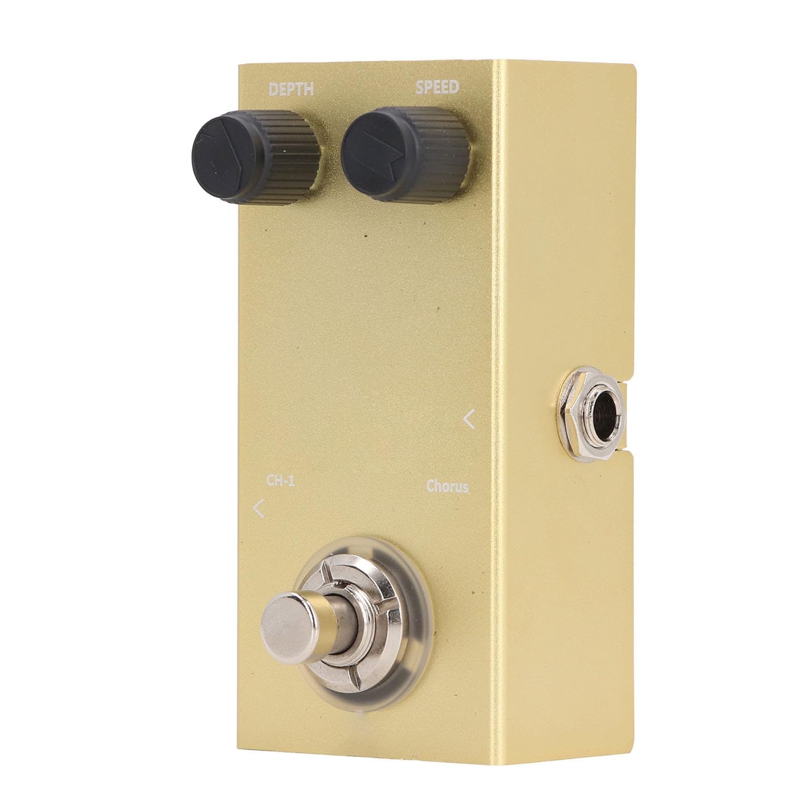 Chorus-Pedal mit Geschwindigkeits- und Tiefenausgangsknöpfen. Voreingestelltes Gitarreneffektpedal mit 6,35-mm-Schnittstelle