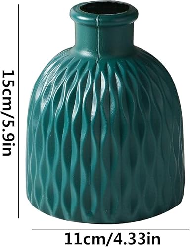 Miniatura 4 de Jarrones de estilo, jarrón geométrico, florero moderno de flores, decoración de jarrón artificial, jarrón a rayas para bodas, oficinas, mesa,