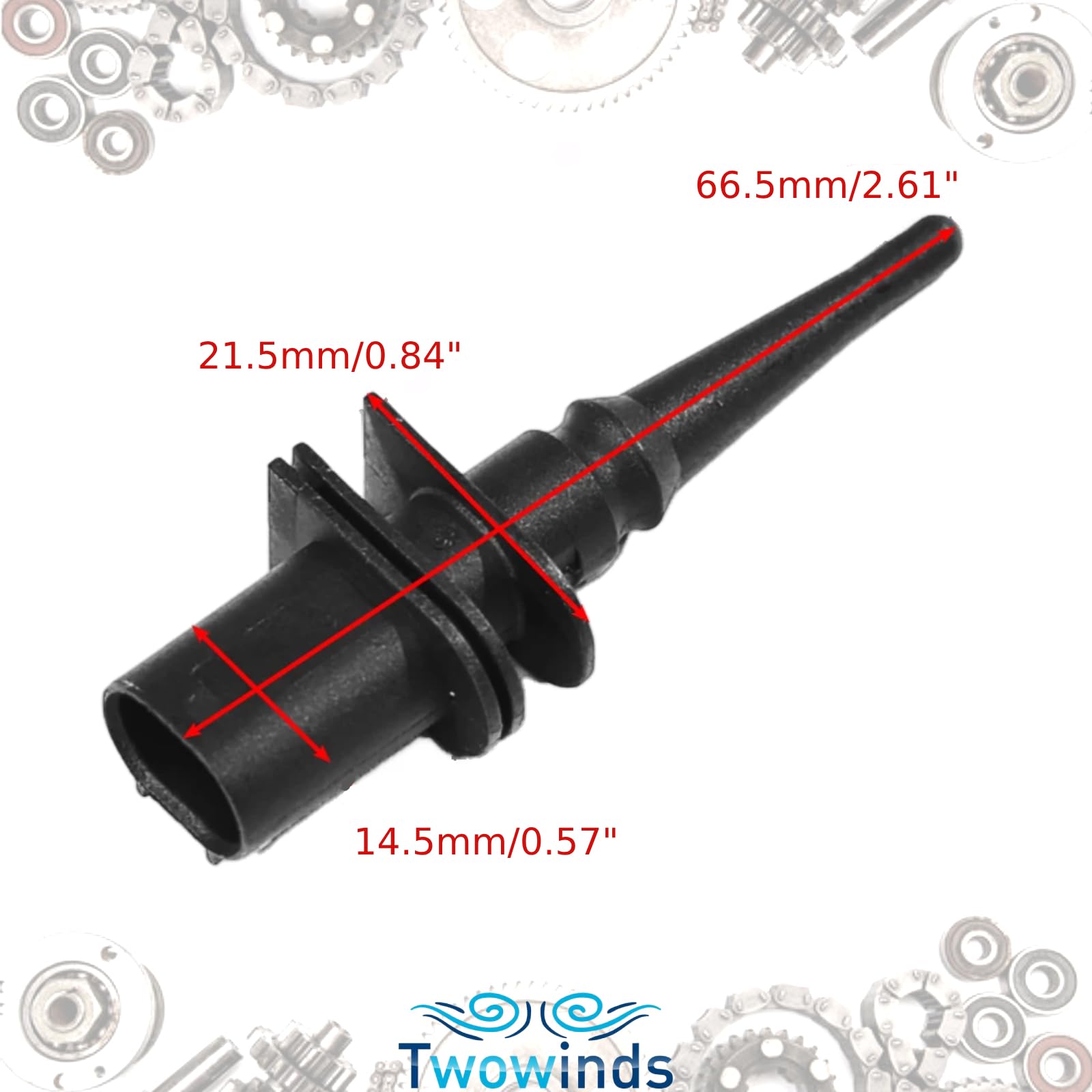 Twowinds - Sensor de Temperatura Exterior con Conector 65816905133 Compatible con BMW E46, E36, E90, E63, E60, E39 - Sonda de Temperatura - Termómetro (lote de 3 piezas)