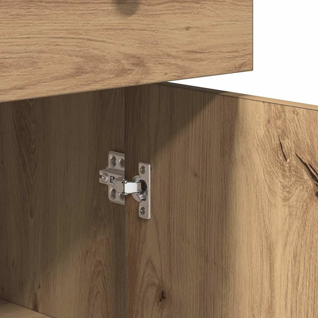 Solivagant Credenza Rovere Artigianale 70x30x80 cm in Legno Multistrato,Marrone,23.15kg
