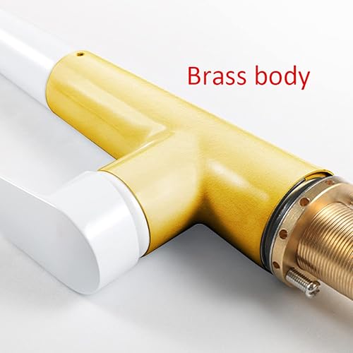 Miniatura 2 de Grifo de cocina extraíble, grifo de fregadero de cocina con 3 modos de rociador, boquilla giratoria de 360, mango único de latón para grifo de agua