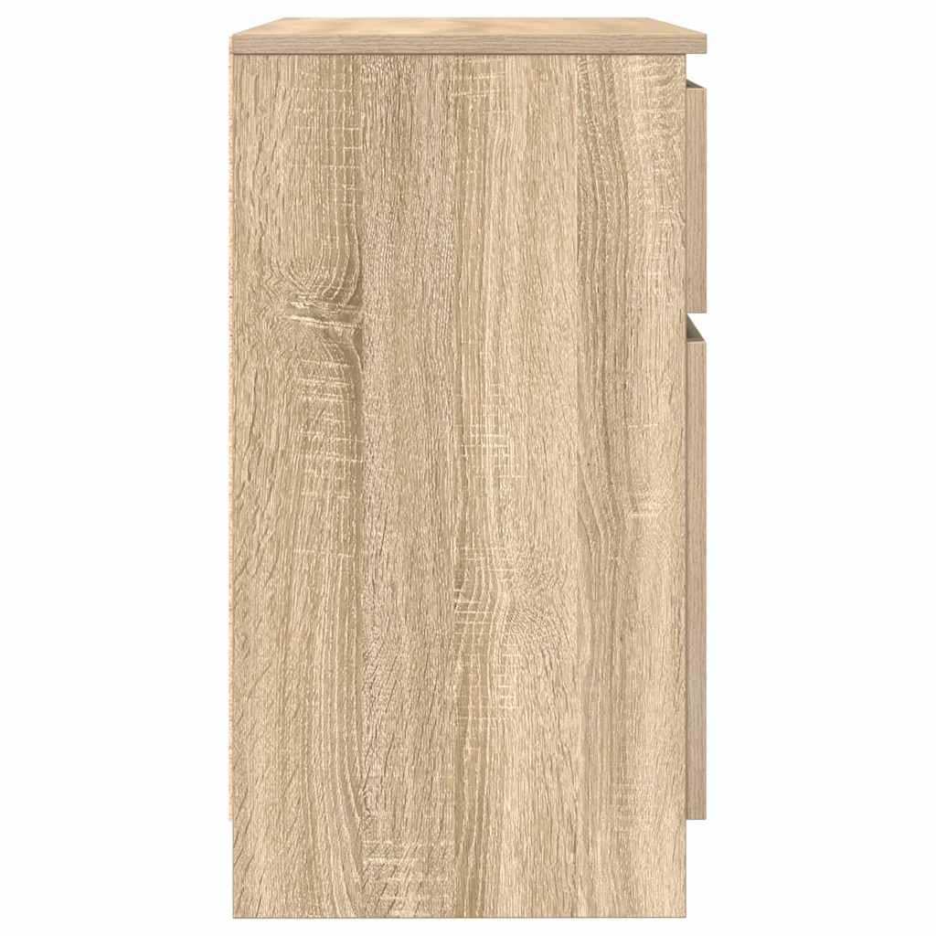 vidaXL Sideboard mit Schublade Sonoma-Eiche 71x35x65 cm Holzwerkstoff, Kommode, Schrank, Flurschrank, Anrichte, Küchenschrank, Wohnzimmerschrank