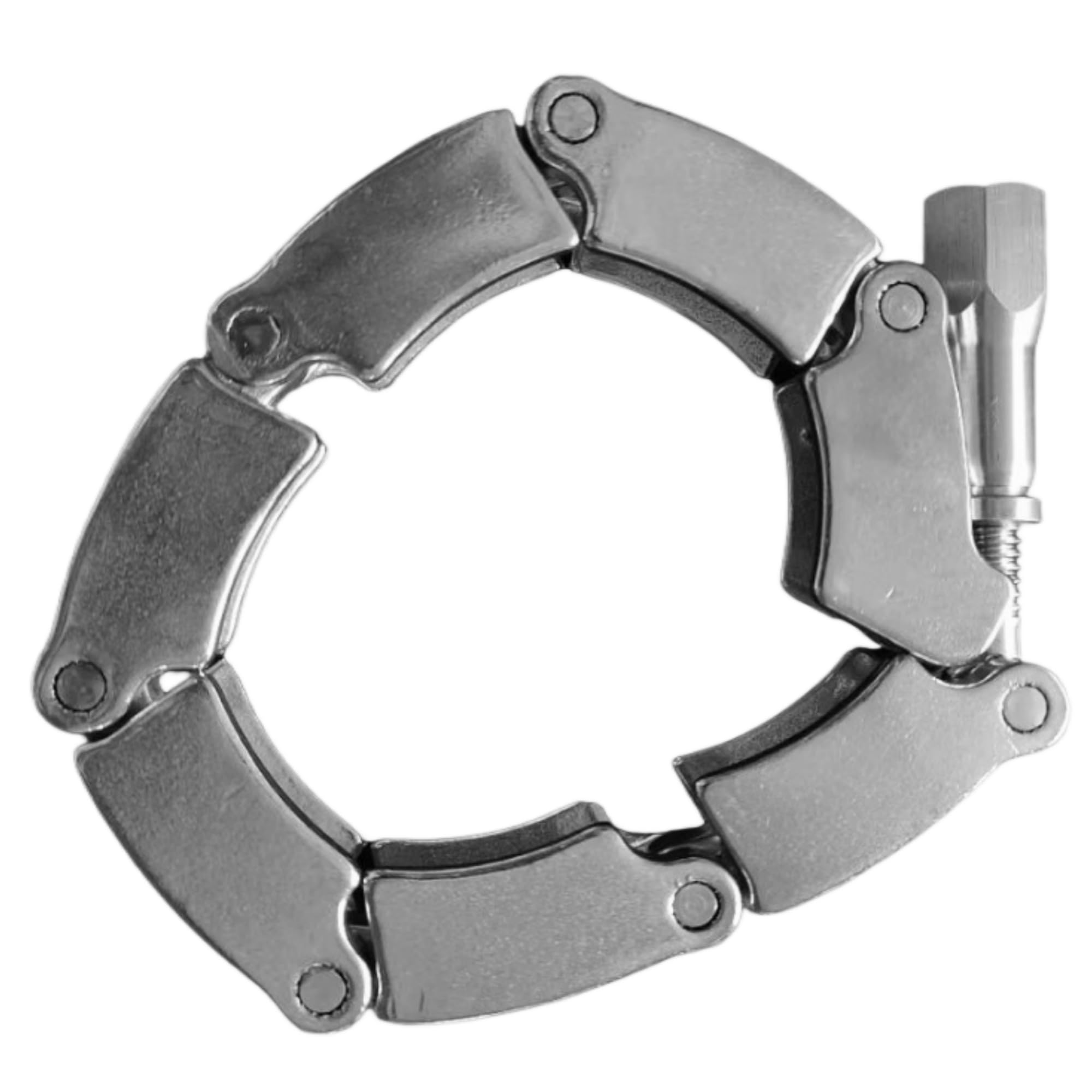 Vakuum-Scharnierklemmen aus Edelstahl 304 for NW50-KF50-Flansche – Kettenklemme mit Befestigungsmutter, 1 Stück(NW16)