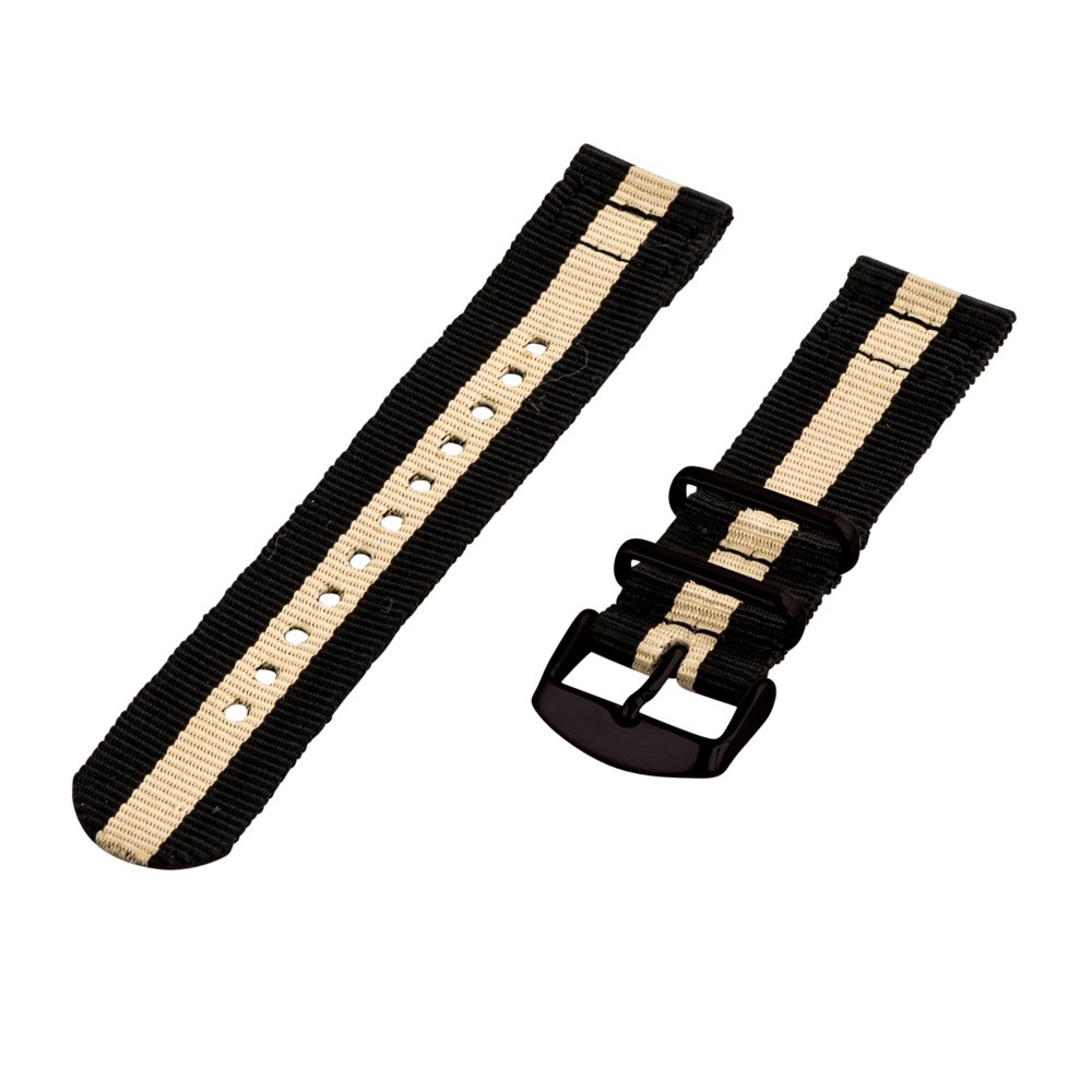 Clockwork SynergyR - 2 Piece Heavy NATO Nylon Bands for Apple Watch 42mm Black / Green / Red