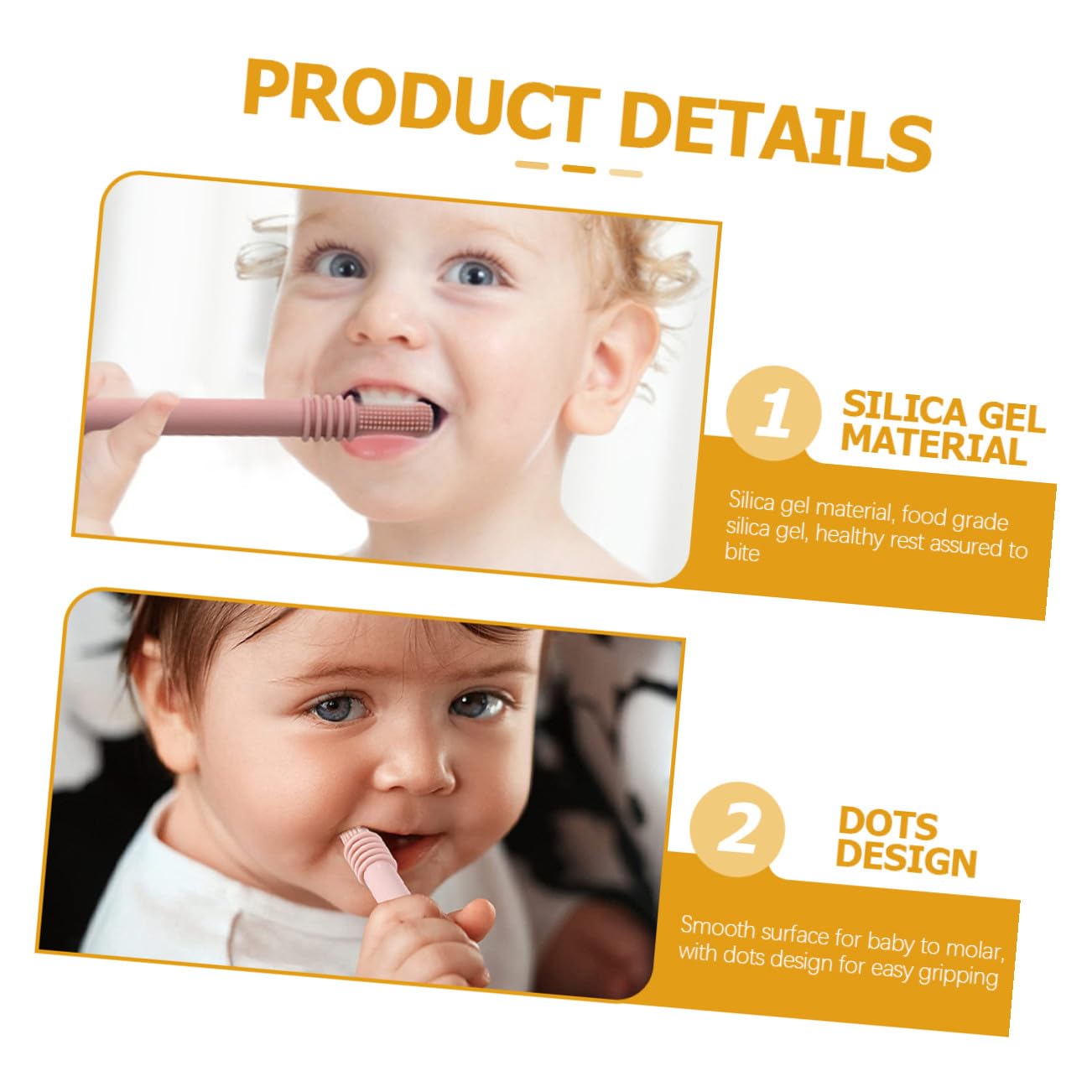 Mipcase Stick Denti in Silicone 6 Pezzi per Dentizione Ragazzo Ragazza | Tubi Cavi, Formato Cannucce, Massaggio Gengive, Sviluppo Sensoriale e Presa, Regalo Nascita o Compleanno