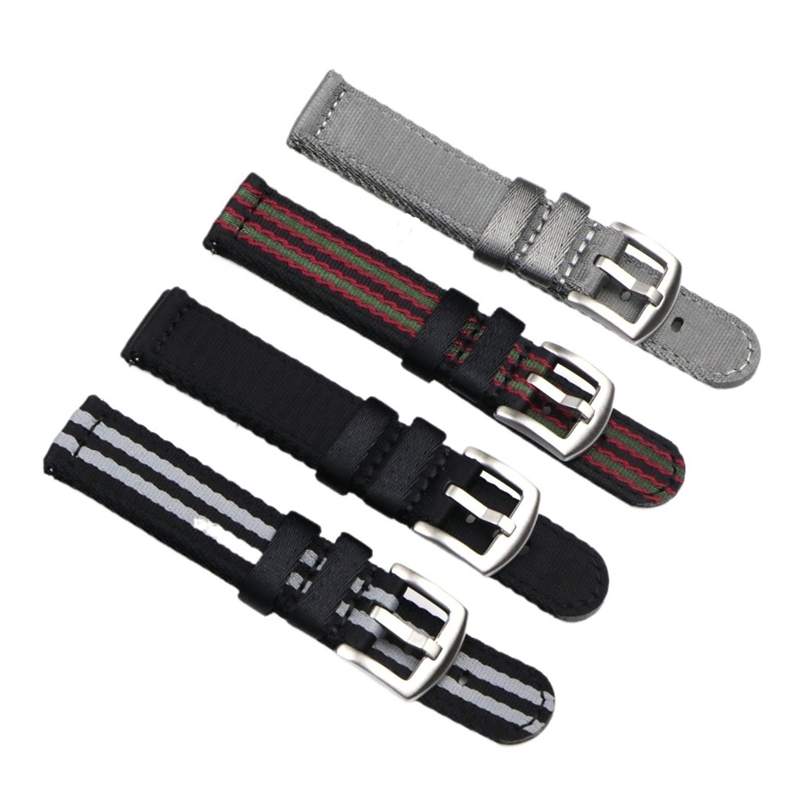 Uhrenarmband， Nylon-Uhrenarmband aus gewebtem Nylon, Sicherheitsgurt, Armband mit Schnellverschluss,