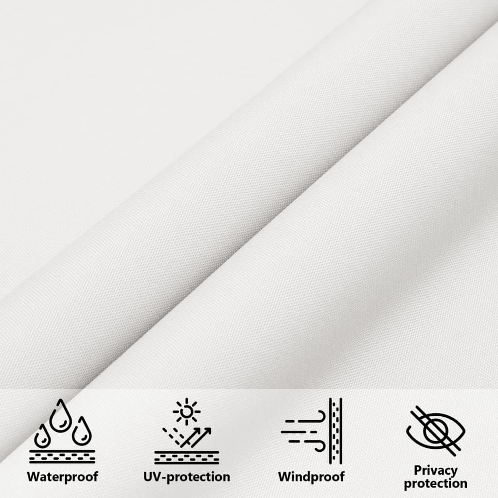 vidaXL Toldo de Vela Parasol Lona Protector Solar Sombra Patio Jardín Terraza Balcón Parque Exterior Rectangular de Tela Oxford Blanco 6x8 m