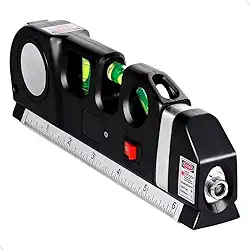 Trena Nivel a Laser Nivelador Medidor Profissional 3 ModosPrateleira Parede Estante Mundo Compras