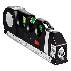 Trena Nivel a Laser Nivelador Medidor Profissional 3 ModosPrateleira Parede Estante Mundo Compras
