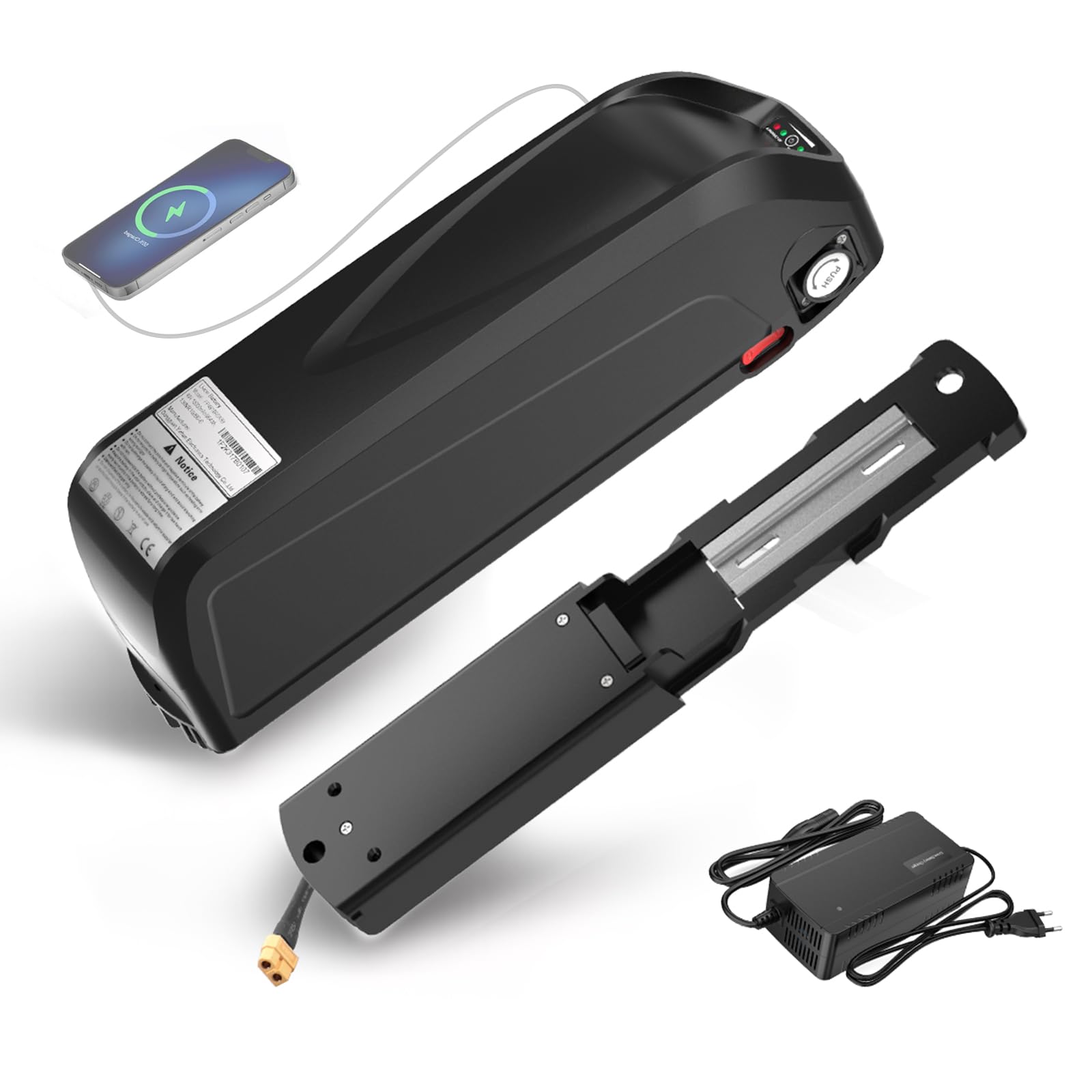 48V Ebike Battery,20Ah 960Wh Electric Bike Downtube Lithium Battery with USB Port,3A Fast Charger,Compatible with BAFANG/Tongsheng/Voilamart or Other 0-1500W Ebike Motor(with Sam*Sung Cell)