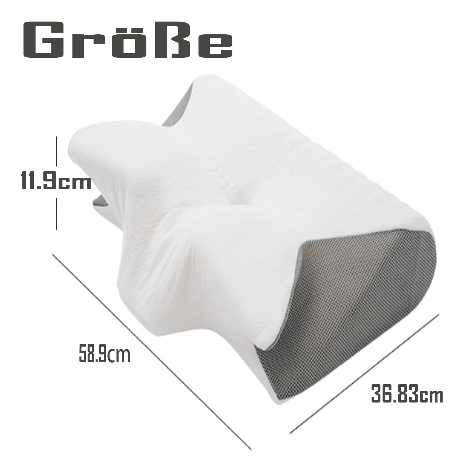 Die Erleichterung, Auf Die Sie Gewartet Haben, Kissen, Ergonomisches OrthopäDisches Kissen mit Konturierter UnterstüTzung füR Seiten, RüCken, und BauchschläFer (Weiß)