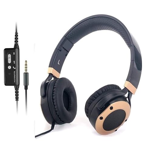 MONODEAL Active Noise Cancelling Headphones with Airplane Adapter