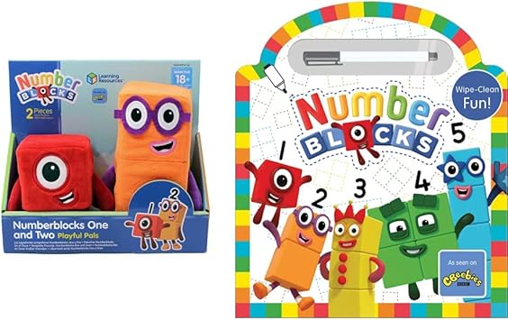 Learning Resources HM94554-UK One and Two Playful Pals, Numberblocks ...