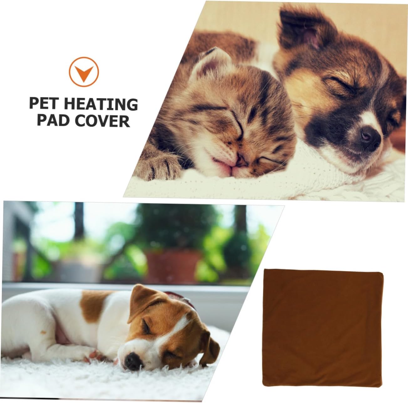 Kisangel Pet Heating Pad Cover Cozy Electric Heated Blanket Protector for Dogs Cats Soft and Durable for All Seasons Protects Against Chewing and Scratching