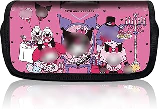 OCDSLYGB Kuro-mi Cartoon Pencil Case, Anime Stationery Large Capacity Pencil Bag School Supplies, Kuro-mi Pencil Case Portable Student Stationery Box for Cartoon Anime Fans Gifts