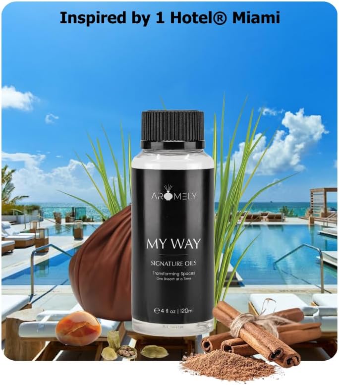 Miniatura 2 de My Way by Aromely Essential - Mezcla de aceites difusores - Inspirado en 1 Hotel - Lujosa fragancia con notas de cuero, cardamón, limón, cedro, iris