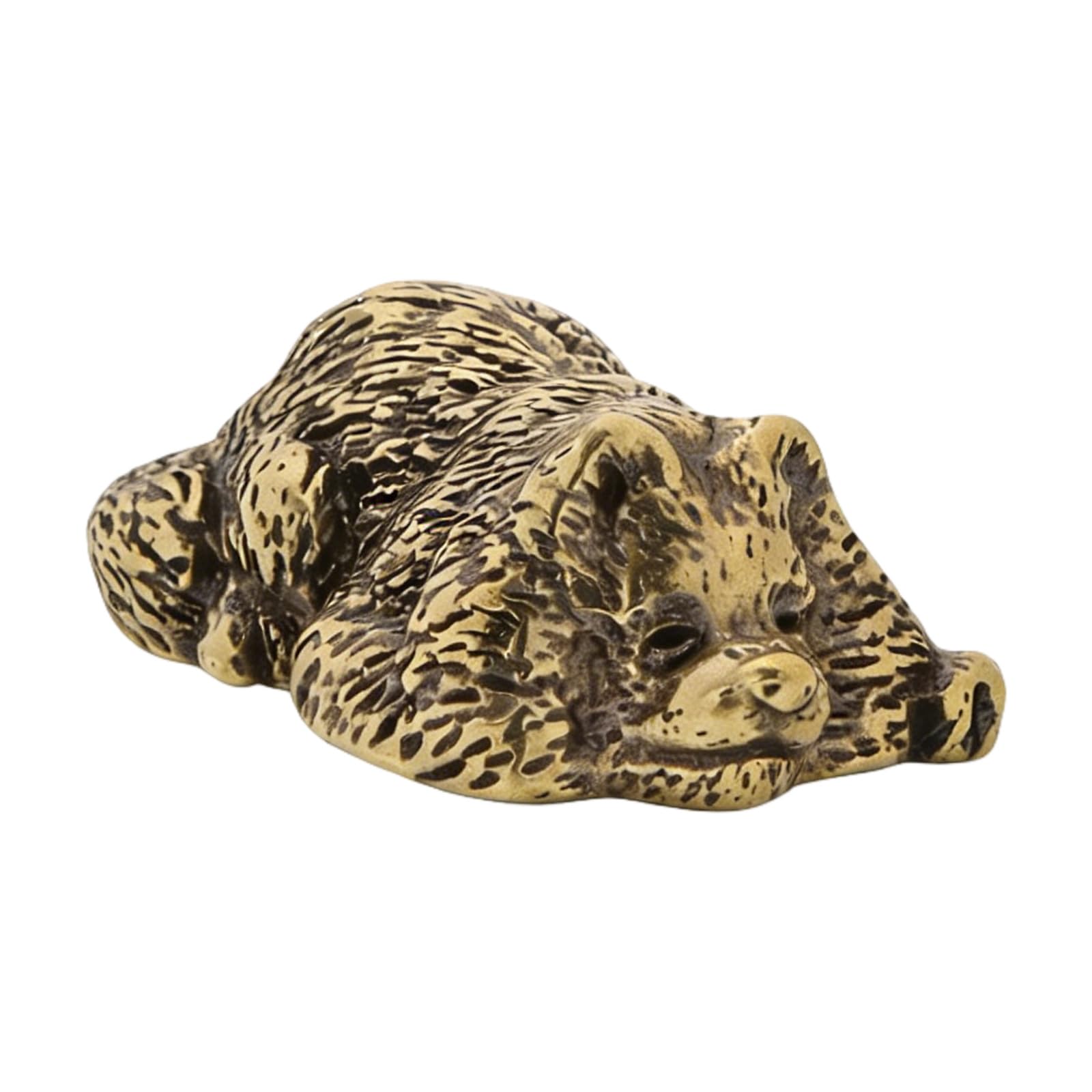 Xjdzineq Brass Animal Statues Dog Figurine Sculptures Ornament for Bookshelf Cabinet Home Decors Tabletop Centerpieces Gift Table Ornament