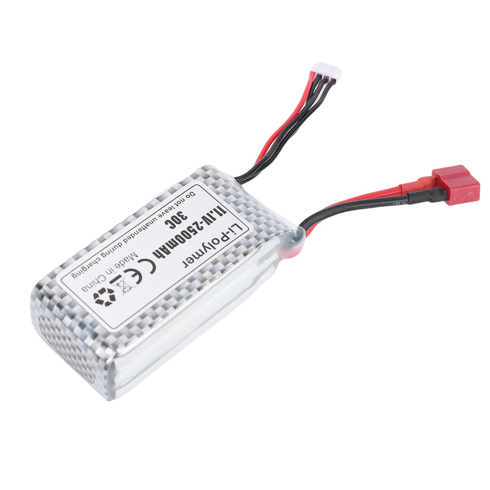 Generic Batterie de Bateau RC Rechargeable 2500MAh Haute Puissance 3S pour Bateaux Télécommandés Course Escalade Li-ION 11.1V pour Les Passionnés