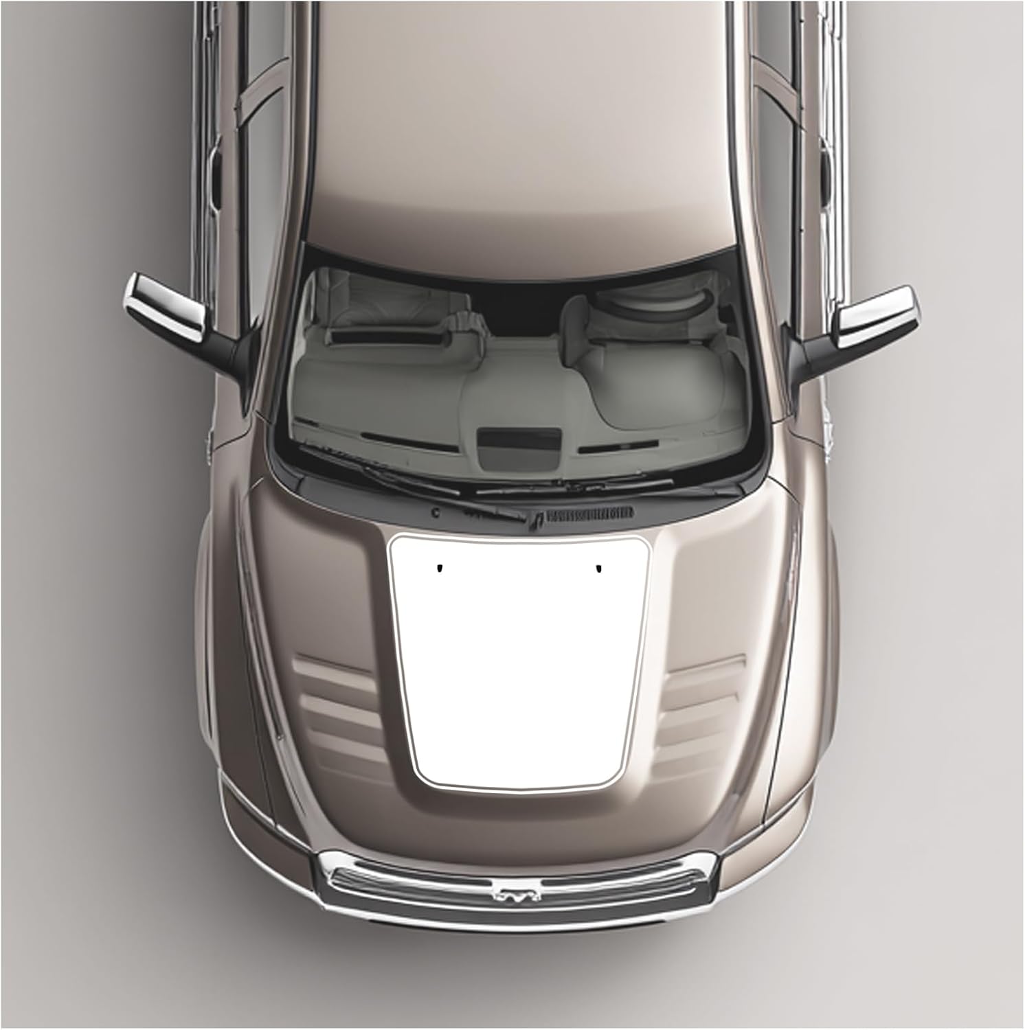 Hood Blackout Racing Stripe Vinyl Graphics Kit Decal Sticker Compatible with Dodge Ram HD 2500 3500 2010 2011 2012 2013 2014 2015 2016 (Matte Black)