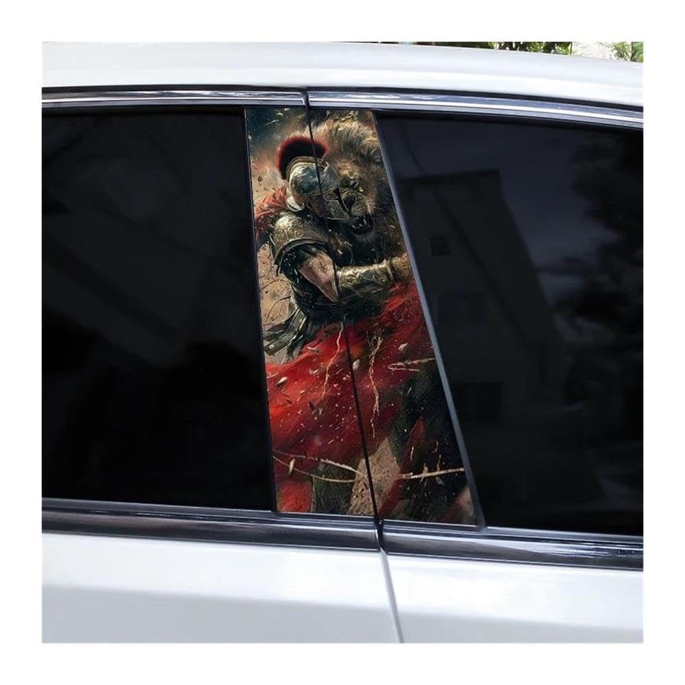 Decorative Items 2pcs Car B-Pillar Sticker Animal Car Doorpost Decal DIY(G)