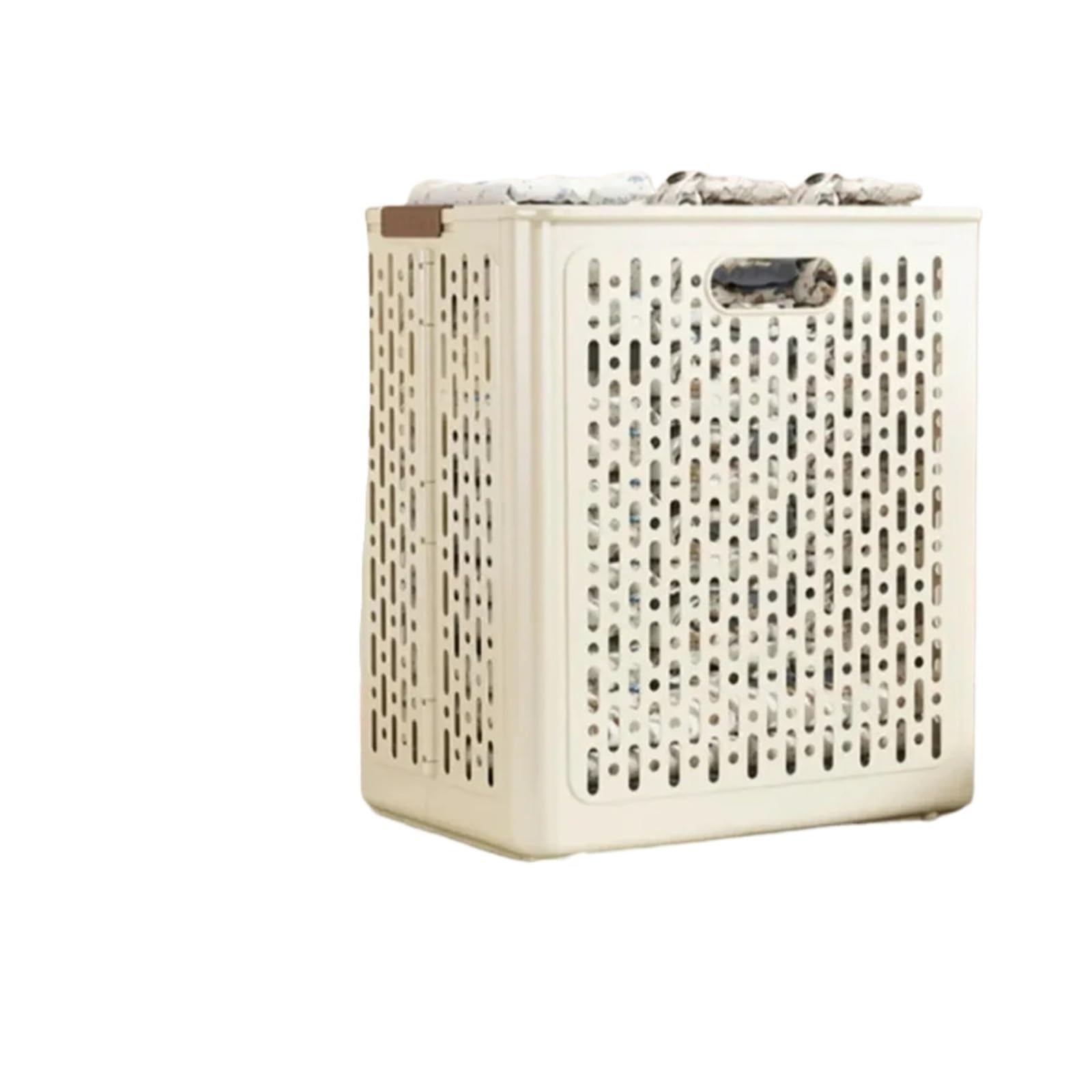 Foldable Laundry Basket, Collapsible Dirty Clothes Storage Hamper for Bathroom(No Wheels)