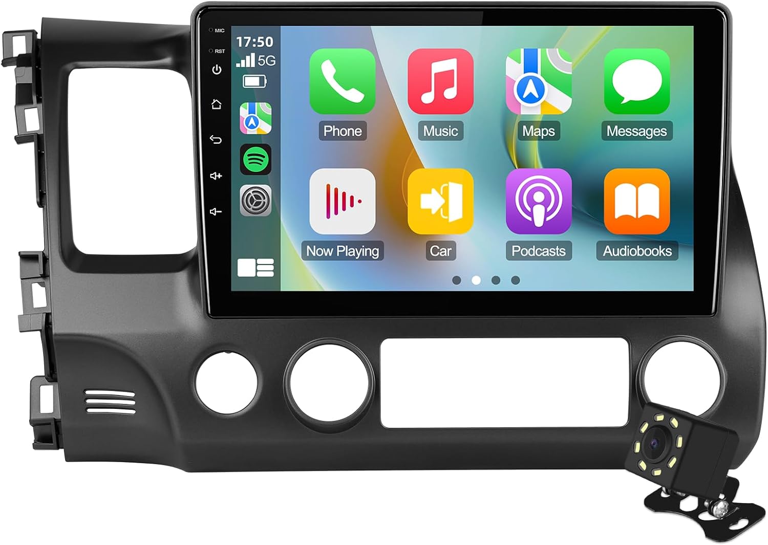 10.1 inches Linux Double Din Car Stereo for Honda Civic 2006-2011 Touchscreen Screen Car Radio with Carplay & Android Auto Support Backup Camera GPS Navi FM BT