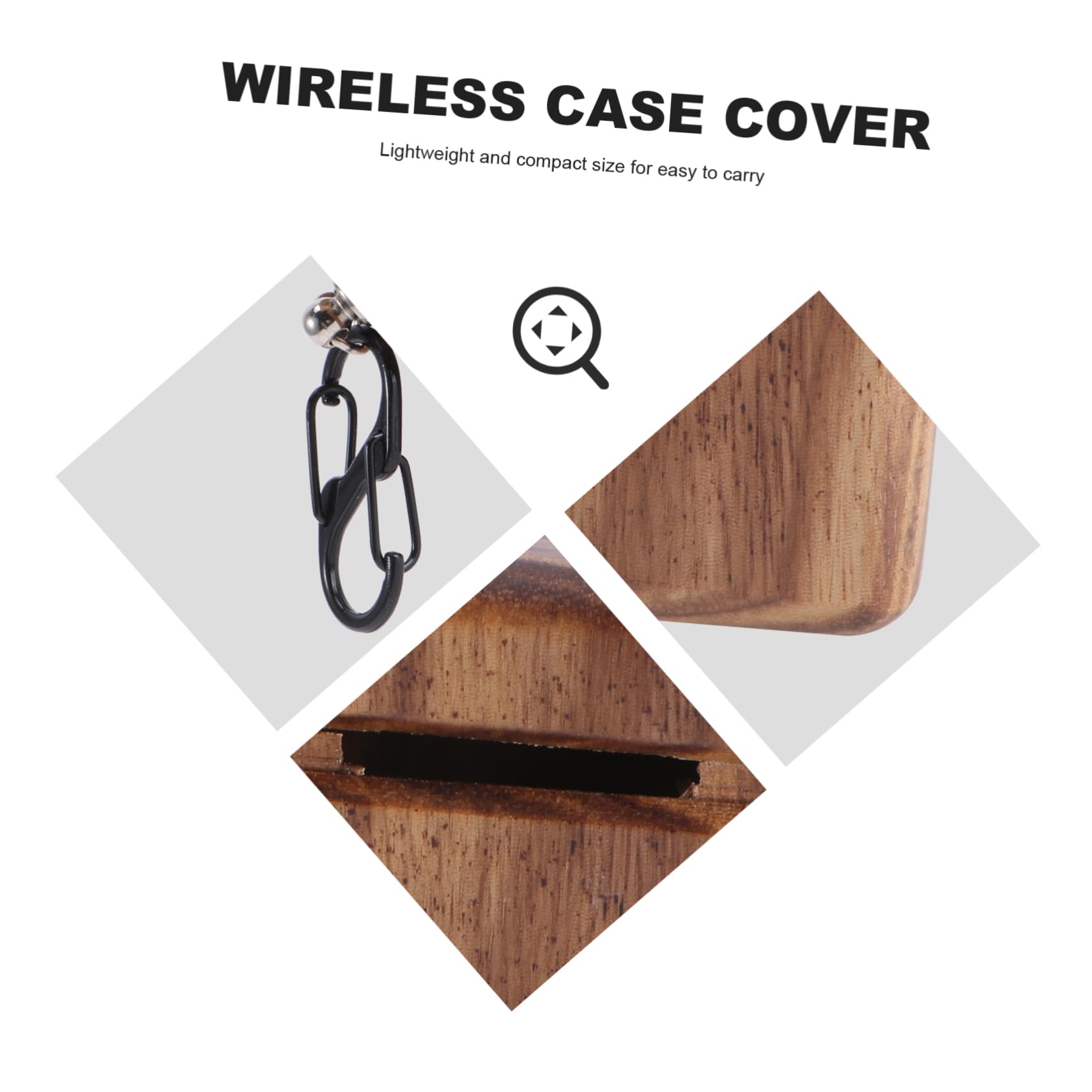 UKCOCO 2 Piezas Protector de Auriculares Carcasa de protección para Auriculares inalámbricos Estuche de Almacenamiento para Auriculares inalámbricos Caso Caja de Auriculares de Madera