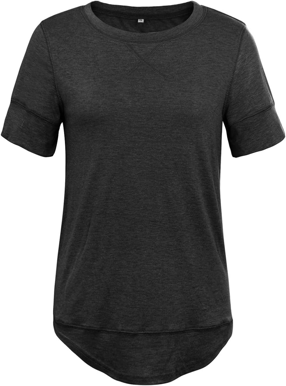 JomeDesign Summer Tops for Women Short Sleeve Side Split Casual Loose Tunic Top - Image 4