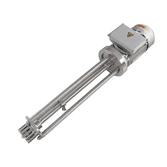 2.2KW High Shear Mixer Homogenizer Emulsifier Machine High Efficiency Emulsifying Dispersion Stainless Steel Lab Mixer for Cosmetic Cream Milk Easy Cleaning Pure Copper Motor 220V 1PH