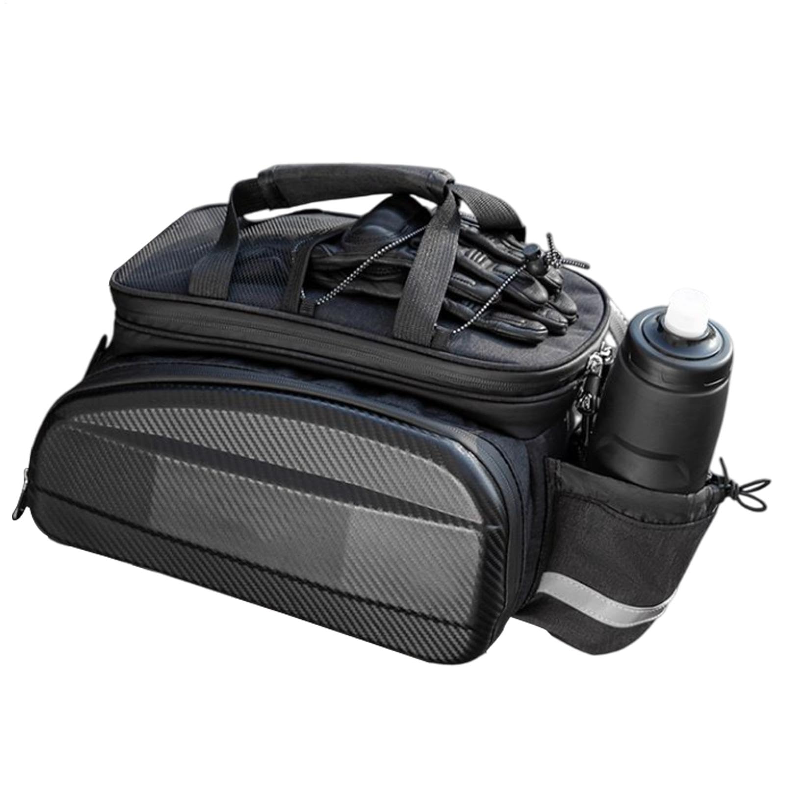 Borsa Portapacchi Bici Strisce Riflettenti Multifunzione Espandibile | Borsa Laterale Portaoggetti Per Ciclismo Pendolarismo Viaggi Gite Weekend Campeggio Escursionismo Avventura