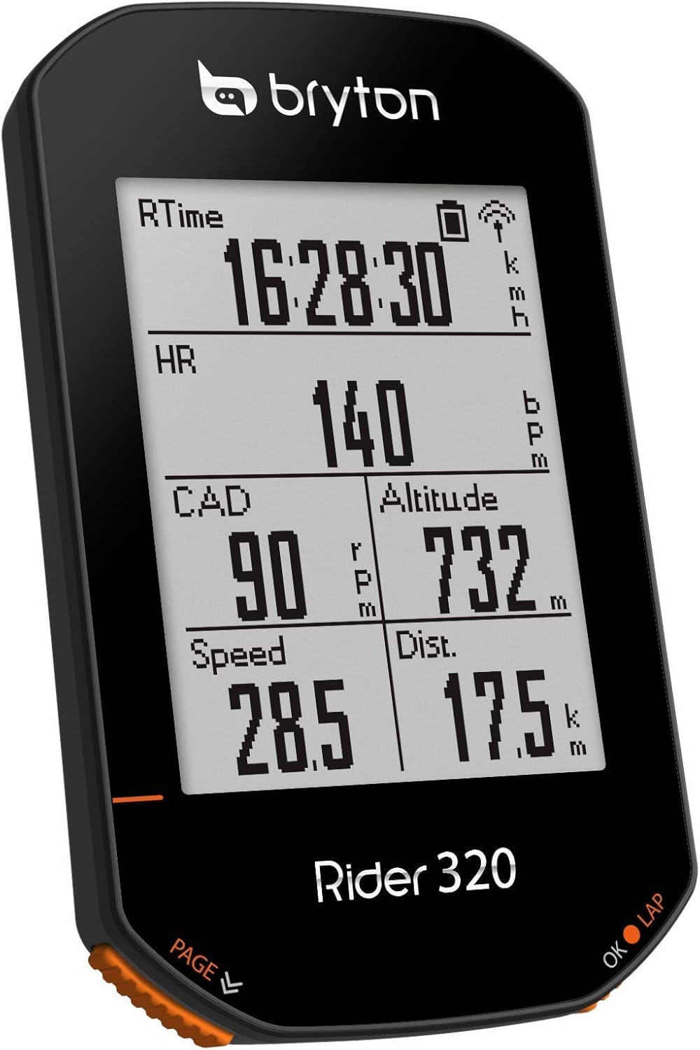 Bryton Rider 320E GPS Bike/Cycling Computer. 5 Satellite Systems Support. 35hrs Long Battery Life. Support ANT+/BLE Speed, Cadence, Heart Rate Monitor sensors, ANT+ Power Meter. : Electronics