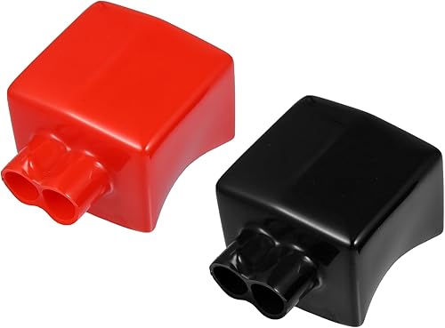 1 par de cubiertas de aislamiento para terminales de batería de automóvil, 0.591 in, 0.59 pulgadas, tapa de poste superior universal para