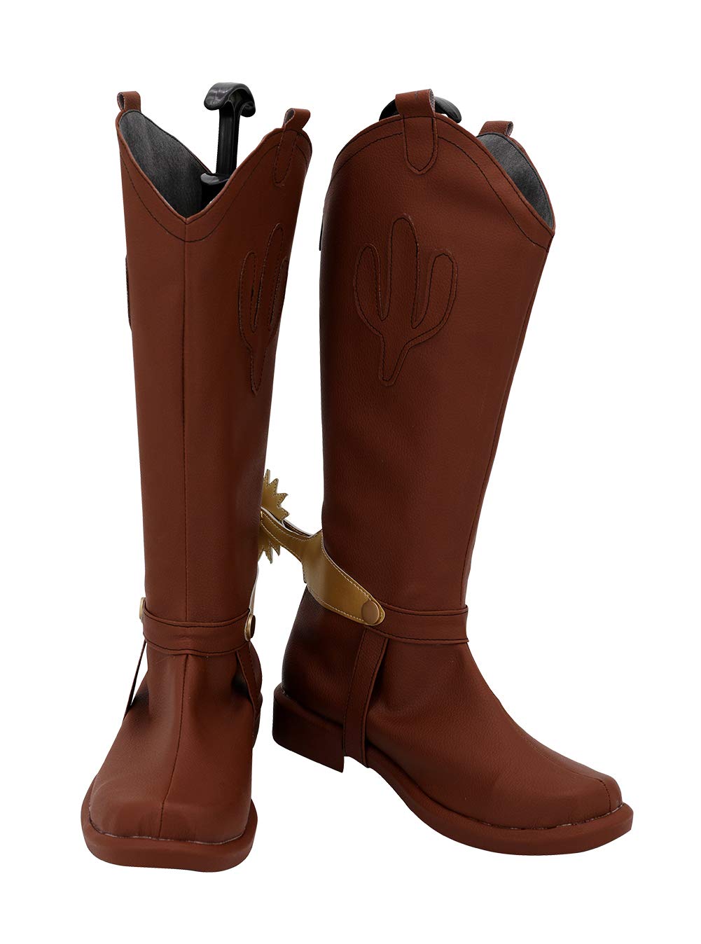 Allten Mens Sherif Woody Brown Shoe Mid-Calf Boots Booties Cosplay Costume