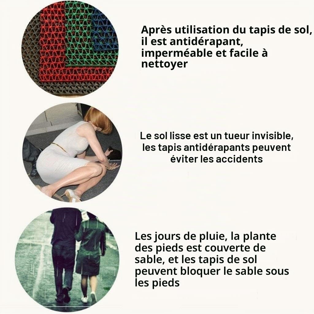 MYOYAY Tapis de sol creux très résistant pour l'extérieur - 0,9 x 3 m - Tapis creux antidérapant en caoutchouc PVC - Pour intérieur restaurant, cuisine, bar, salle de bain - Épaisseur : 5,5 mm