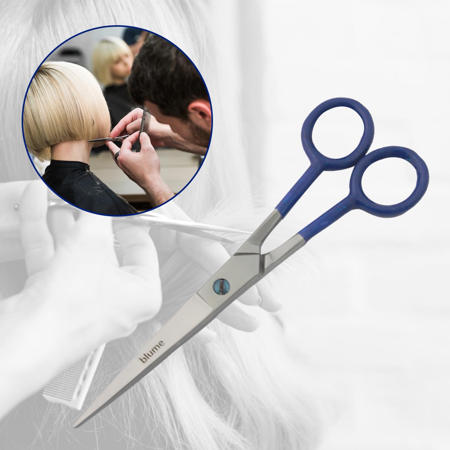 Tijeras de corte de pelo, peluquería, peluquería, peluquería, peluquería, tijeras de acero inoxidable para hombres, mujeres y niños, corte de pelo profesional, súper corte, agarre de PVC, acero