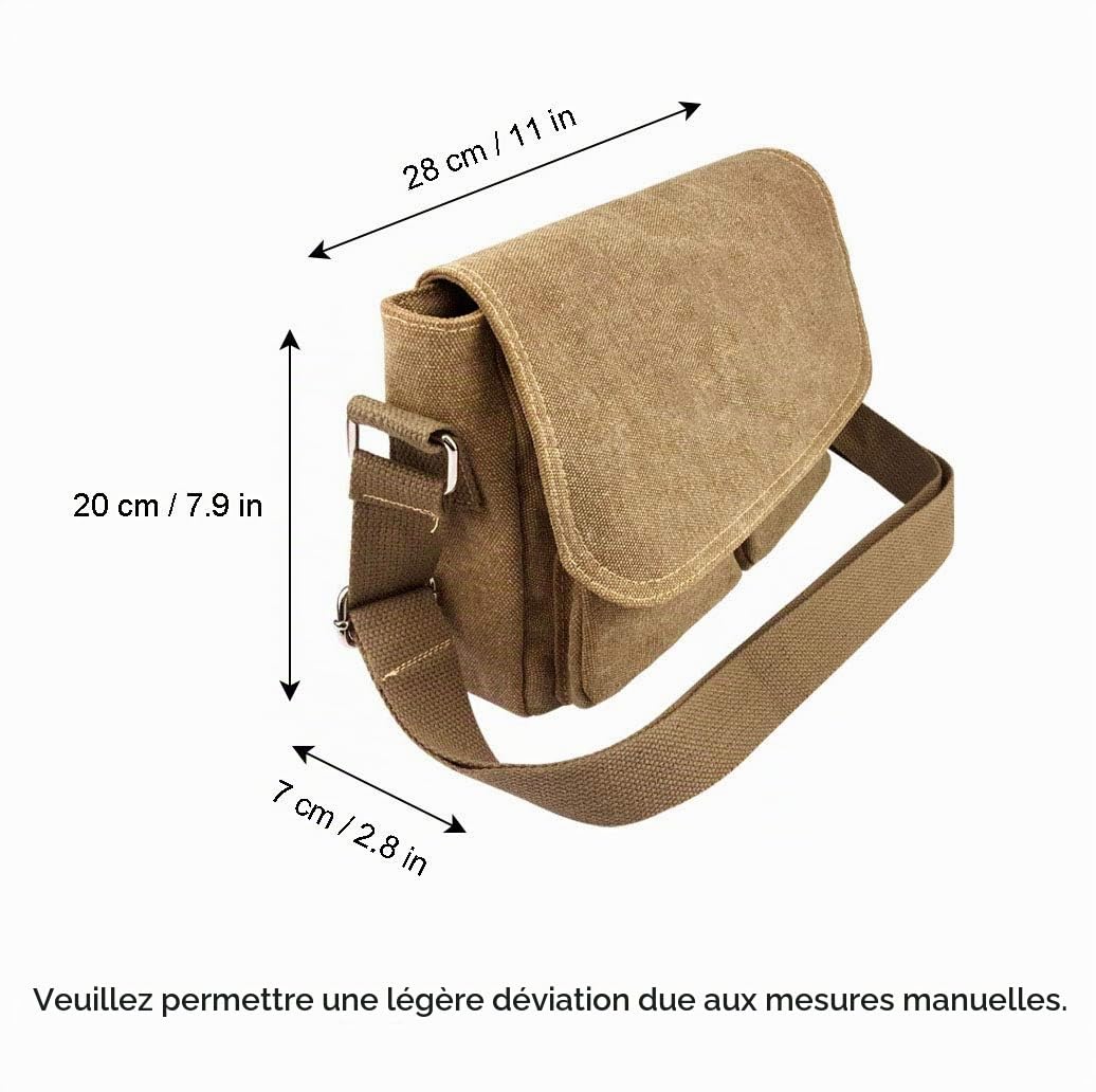 Petits Sacs de Messager Sac à Bandoulière en Toile Mini Besaces Sac à Épaule Sacoche 1