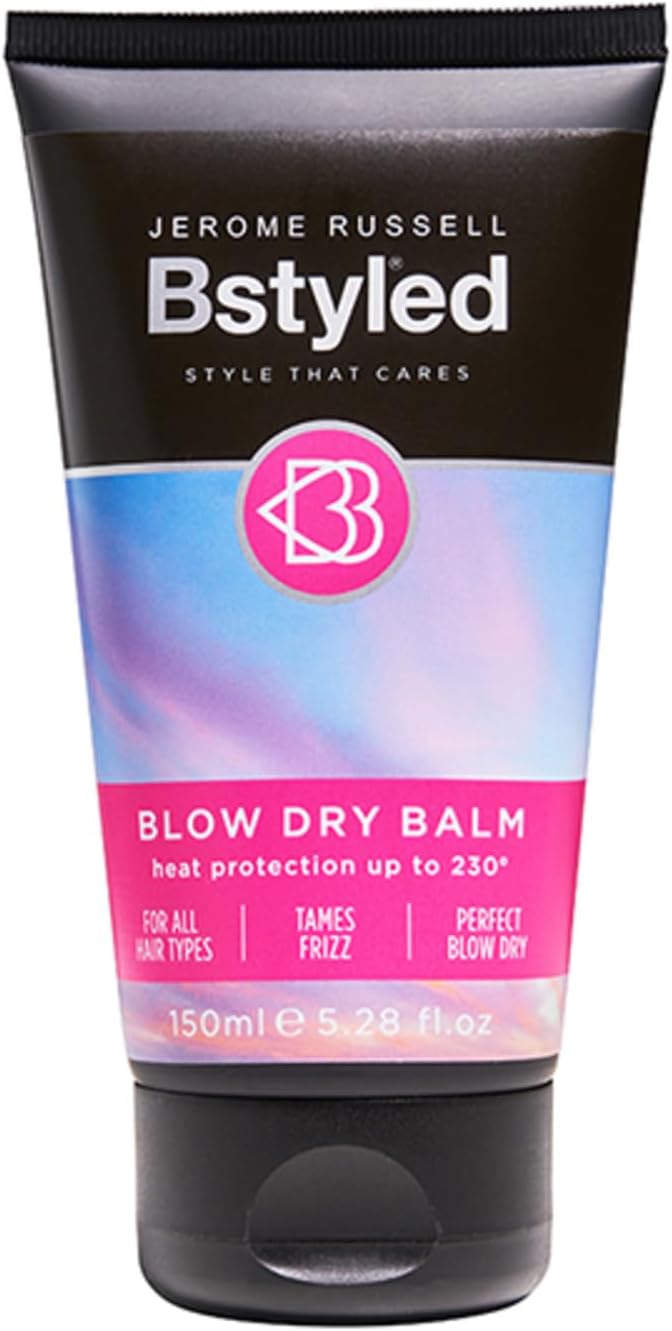 BStyled Blow Dry Balm - Extend your Blow Dry & Keep Hair Moisturised, Heat Protection for Hair & Scalp Treatment, with Pomegranate & Turmeric, Vegan, 150ml