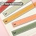 Mr. Pen- Ruler, 12 inch Ruler, 6 Pack, Vintage Colors, Clear Rulers 12 Inch, Rulers