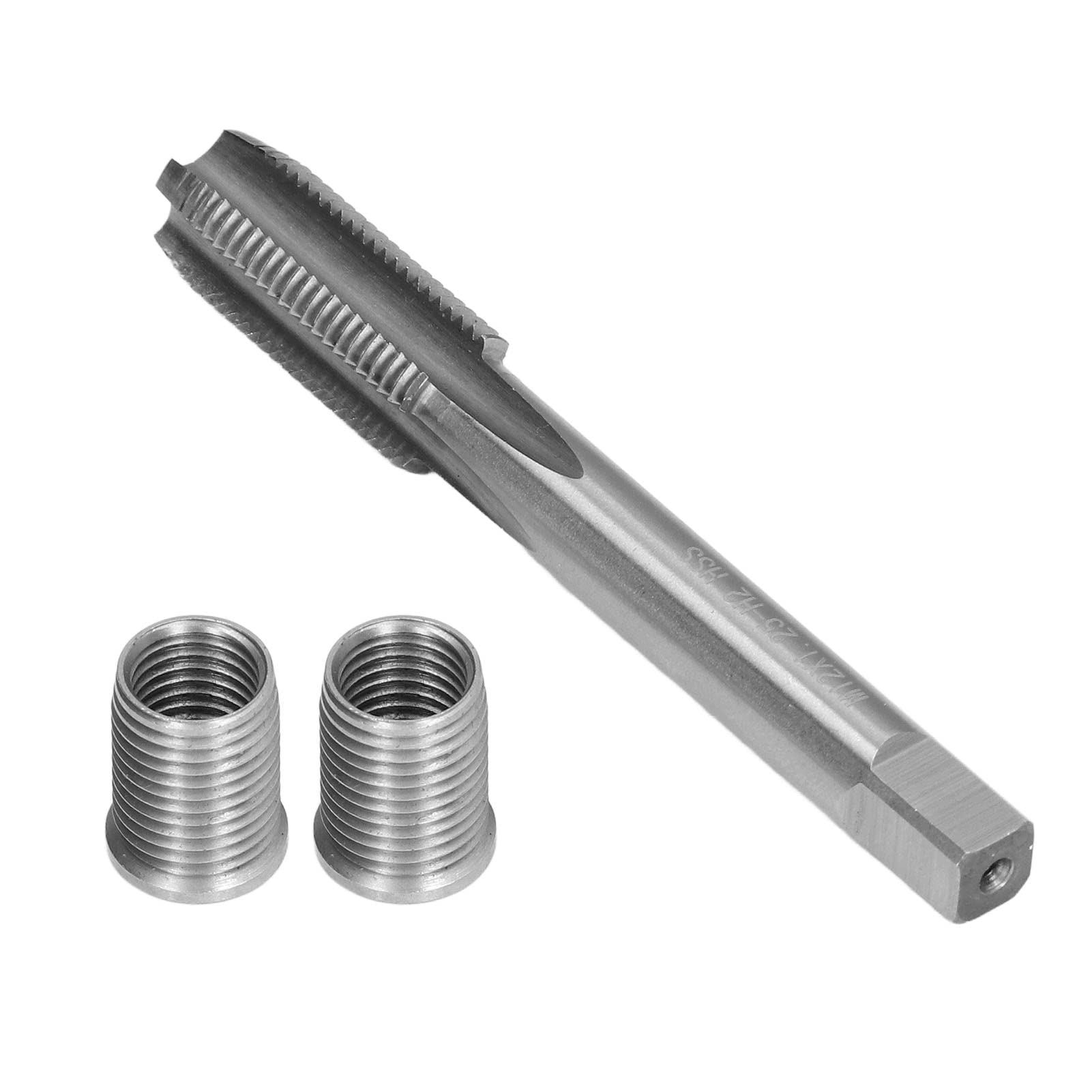 Strumento di Riparazione Filetti Candela di Accensione M10x1.25 con Maschio M12x1.25 - Kit Completo per Auto