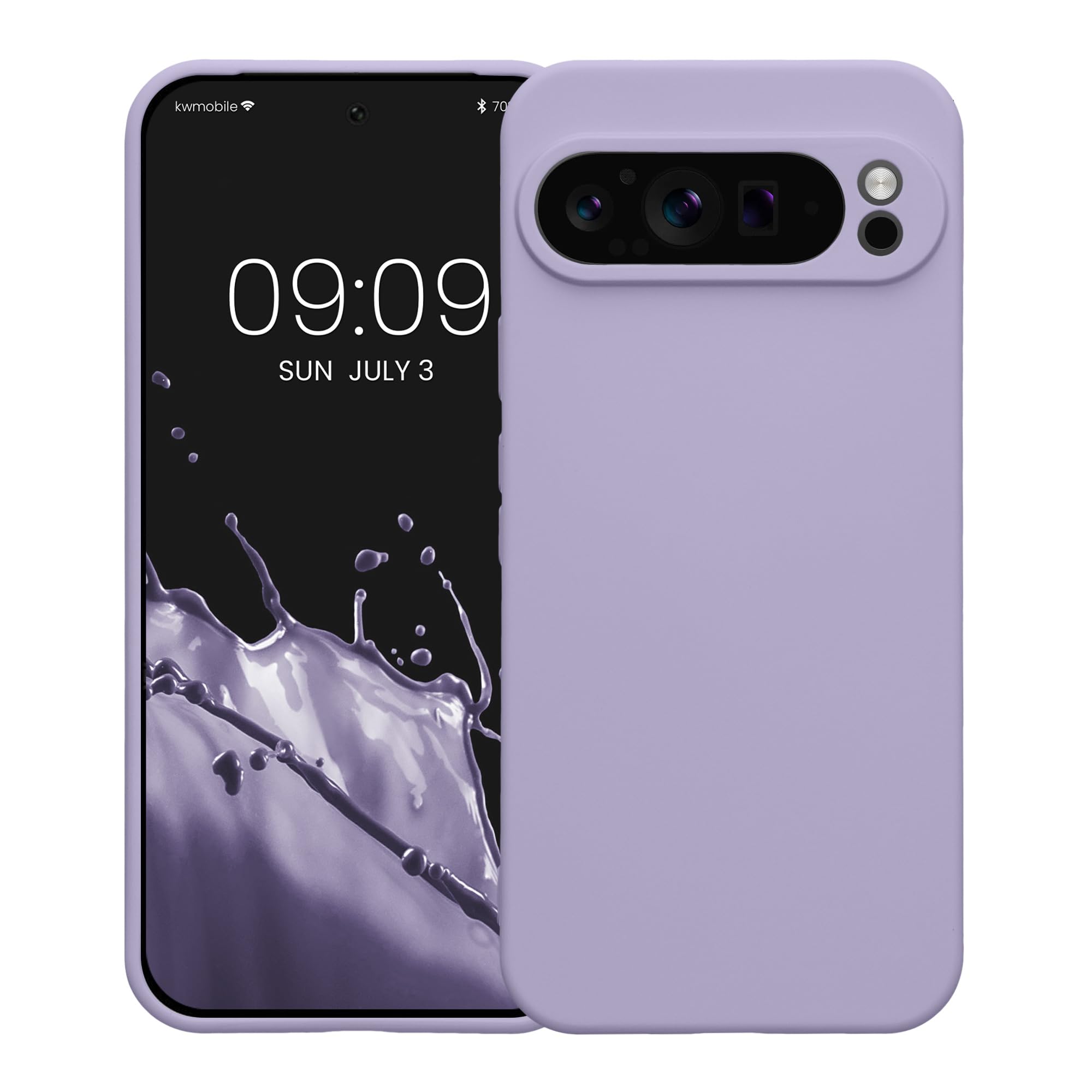 Kwmobile Case Compatible With Google Pixel 9 Pro Case - Protective Slim TPU Phone Cover - Soft Matte Finish - Lavender - View #5