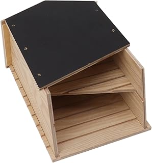 Bat House for Outdoors, Bat House Kit Bat Shelter Bat Box Bat House Outdoor Bat Box Double Chamber Wooden Waterproof Windproof Bat Box Shelter for Outdoor Garden Patio Yard