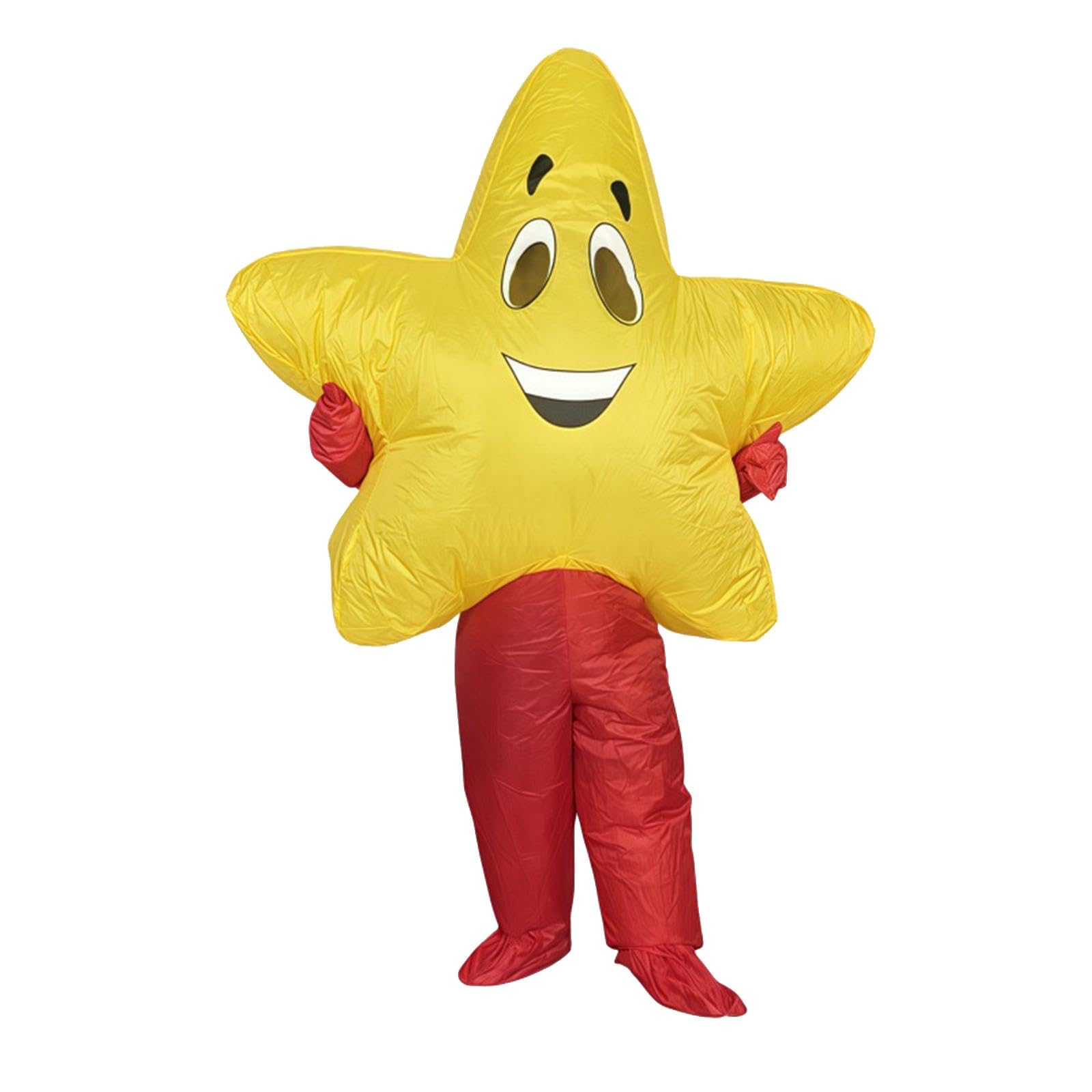Wzmzjy Halloween Inflatable Star Costume Cosplay Party for Stage Performance Carnival, Red