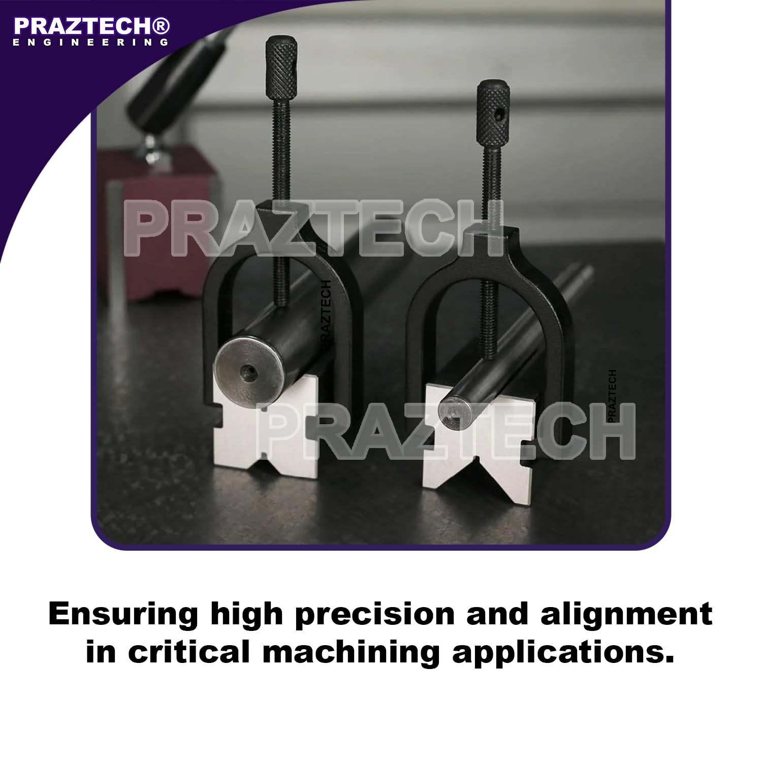 PRAZTECH Lot De 2 Pinces En V Précision 45mm - Blocs Vee Pour Serrage Et Usinage