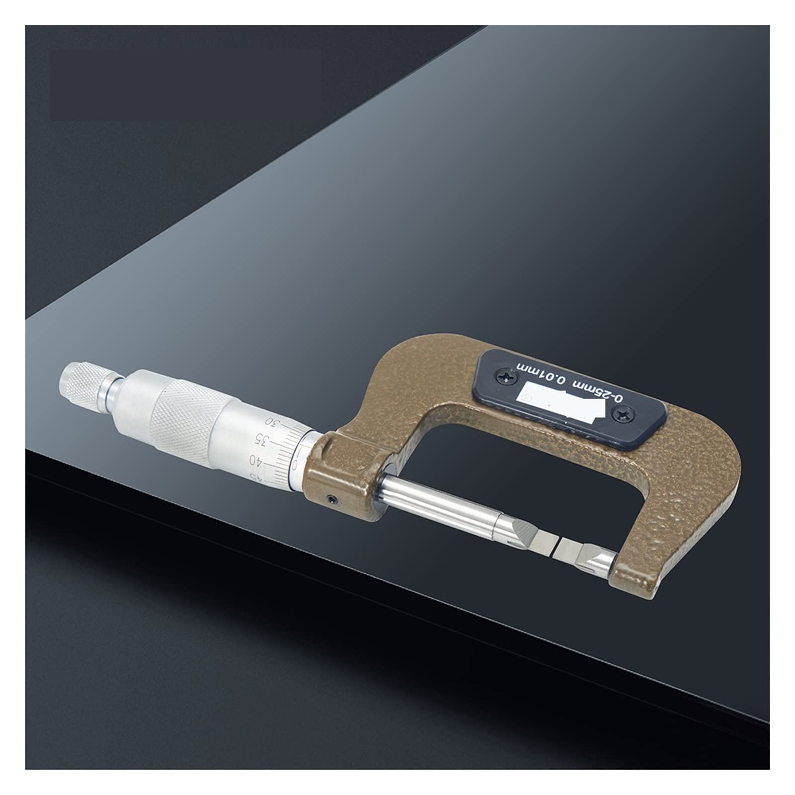 Micrometro a lama in acciaio inossidabile Misurare lo spessore della scanalatura chiavetta da 0,4 mm,7 a fetta sottile, Strumento accurato(0-25mm 4mm)