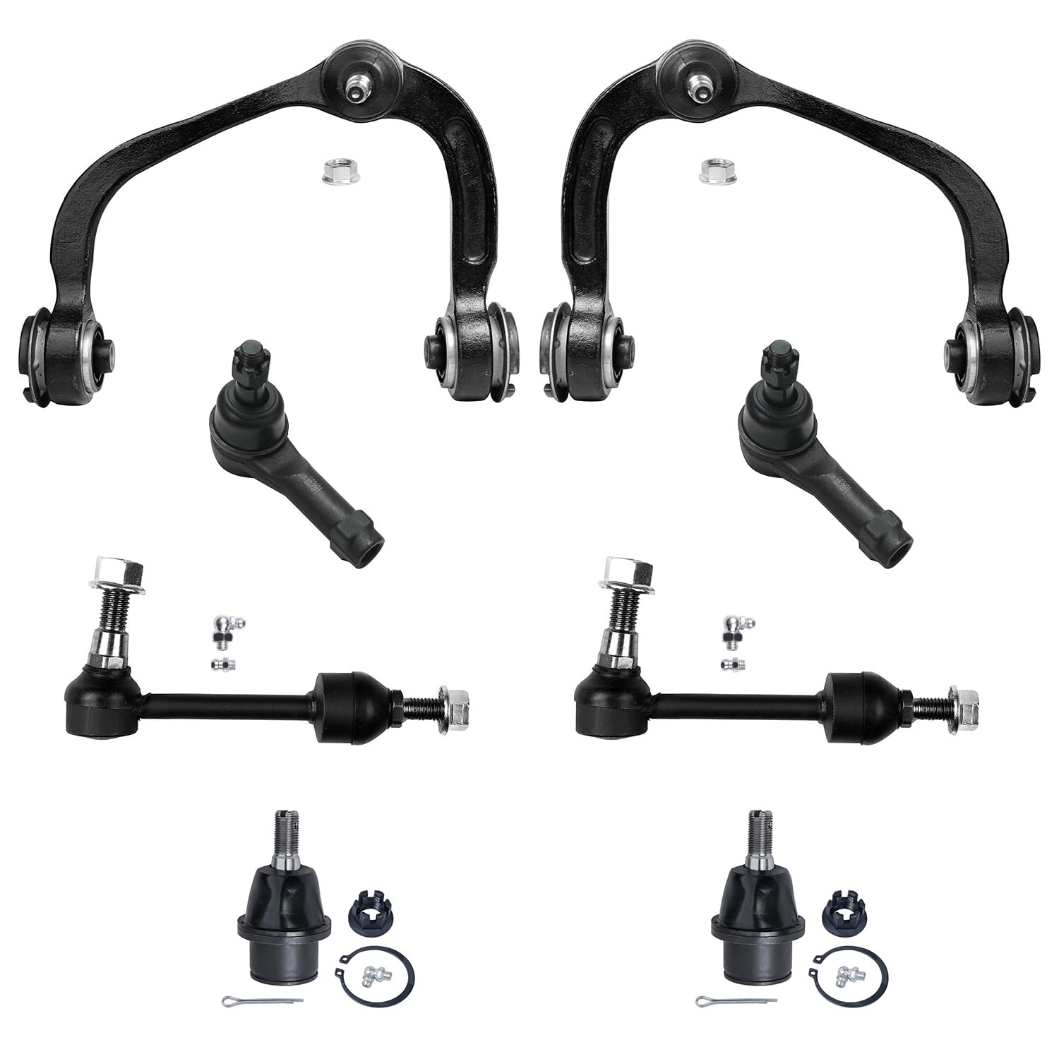 Detroit Axle - 4WD Front 8pc Control Arms Kit for 2004 2005 Ford F-150, 2