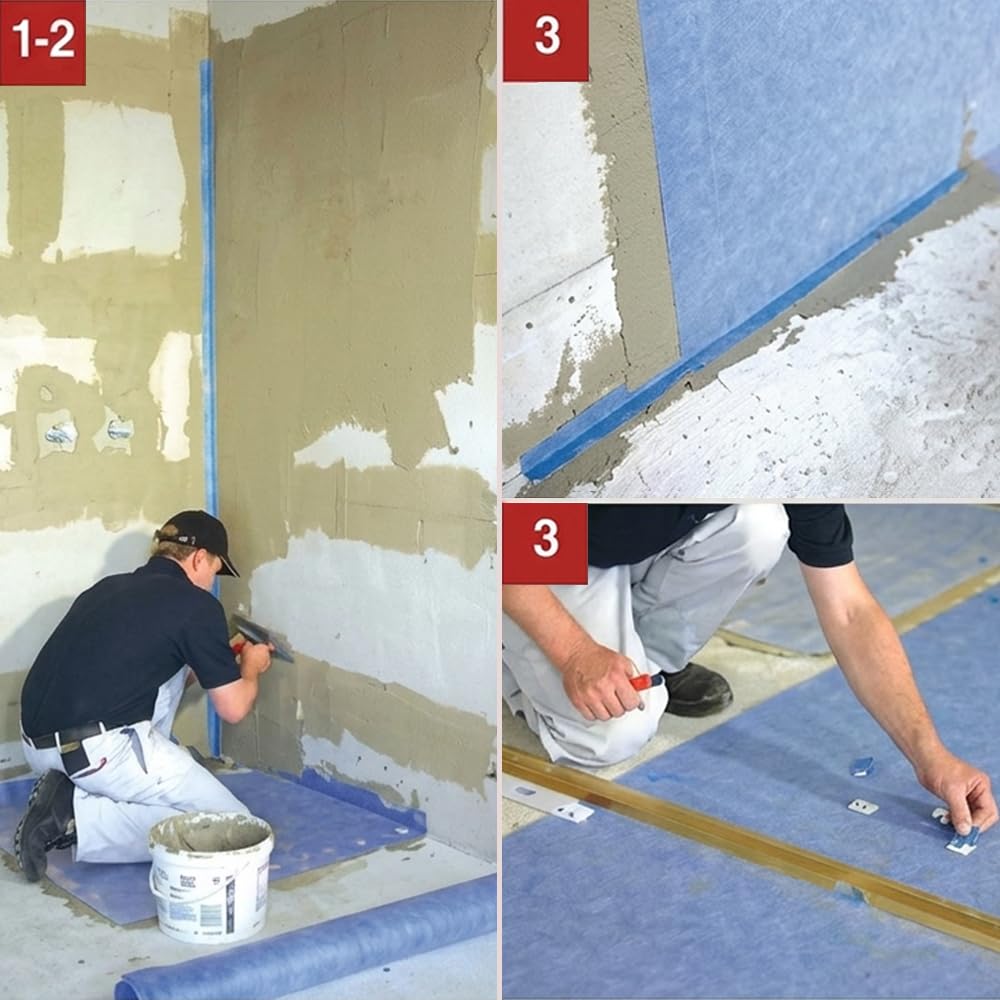 Kit Impermeabilización Ducha 2x1m con Desagüe y Rejilla INOX Antihumedades | Sistema completo de impermeabilización de duchas, terrazas y piscinas. Evita filtraciones protege paredes y suelos.